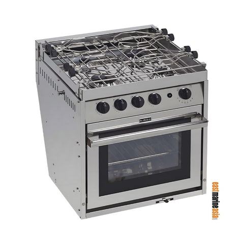 Force 10 Gimbaled Ranges 4-Burner Marine Stove with Oven & Broiler - American Standard