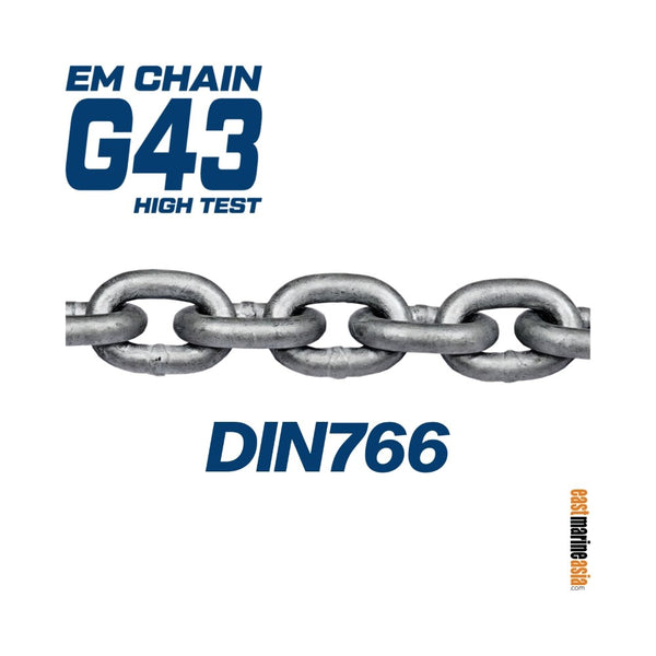 EM Chain G43 High Test DIN 766 Windlass / Anchor Chain