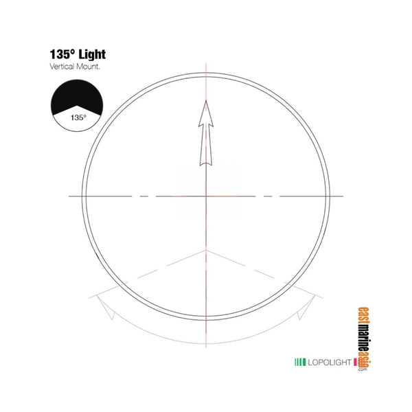 Lopolight 301-005-FB Stern 2 nm LED Navigation Light - Silver