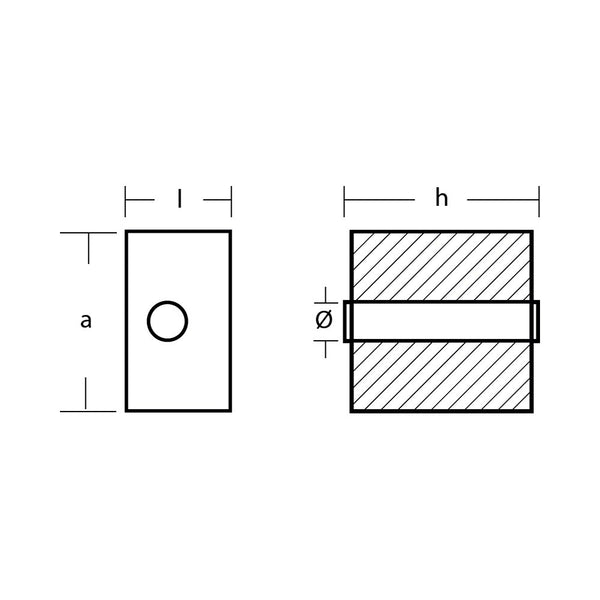 Tecnoseal 00907 Johnson Evinrude Gearcase Anode - Zinc