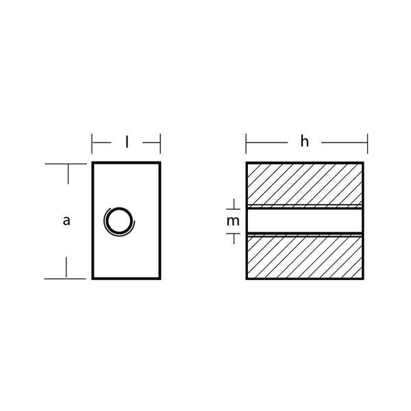Tecnoseal 00907BIS Johnson Evinrude 250-300 hp Gearcase Anode - Zinc