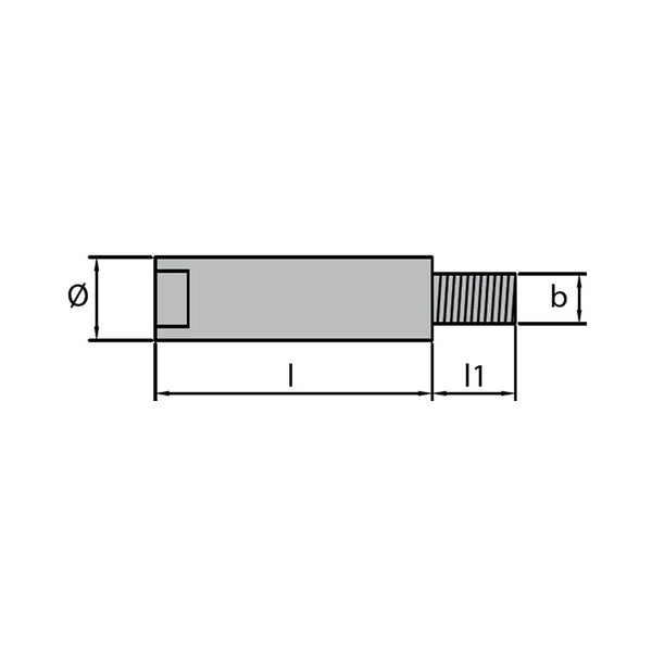 Tecnoseal 01301 Yanmar Pencil Anode - Zinc