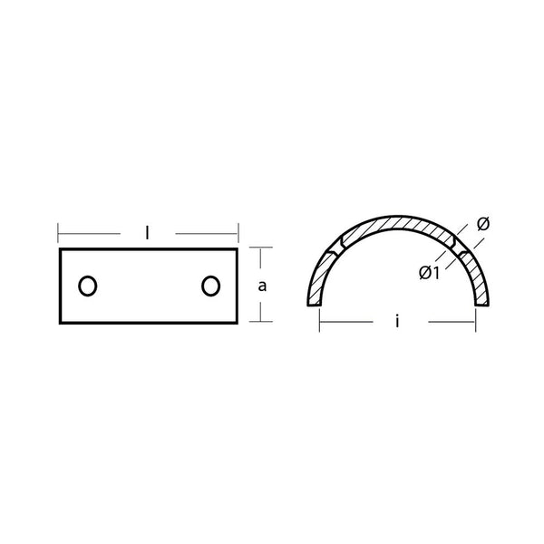 Tecnoseal 01023 Gori Saildrive Collar Anode - Zinc